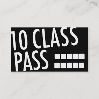 Yoga Business Card 10 Class Pass
