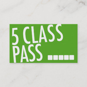 Yoga Business Card 5 Class Pass