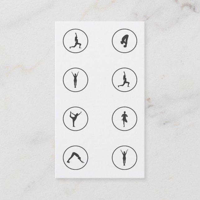 Yoga Business Card 8 Class Pass (Front)