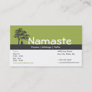 Yoga Business Card Class Pass