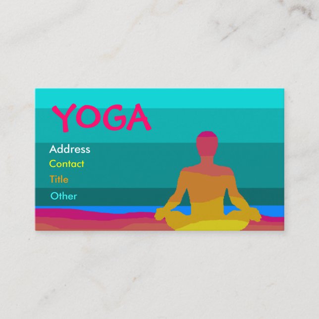 Yoga Business Card - Customised (Front)