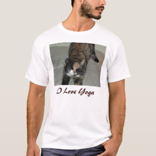 Yoga Calico Cat Humour T-Shirt