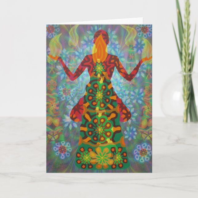 yoga candle digital - 2012 as greeting card (Front)