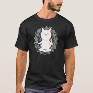 Yoga Cat Instructor Yoga Meditating Workout Spiri T-Shirt