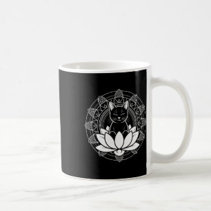 Yoga Cat Lotus Flower Mindfulness Meditation Tee _ Coffee Mug