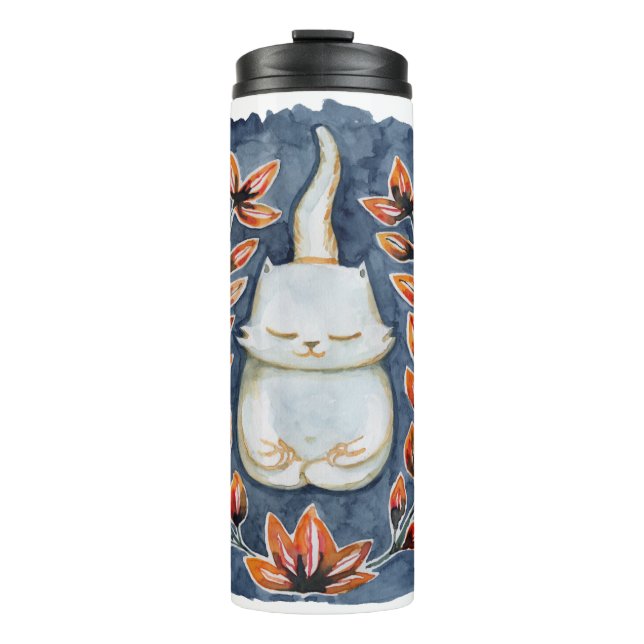 Yoga Cat Thermal Tumbler (Front)