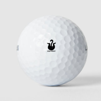 Yoga Cats Calm Cozy Zen Illustration Golf Balls