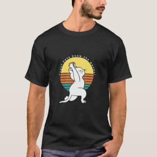 Yoga Cats Know The Moves Retro Yoga Cat Present T-Shirt