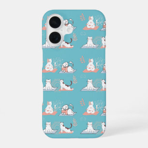 Yoga Cats Lotus iPhone 16 Case