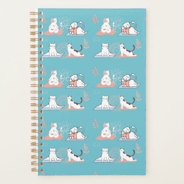 Yoga Cats Lotus Planner (Front)