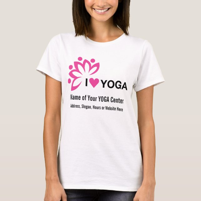 Yoga Centre Add Your Own Text - Design on Front T-Shirt (Front)