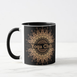 Yoga Centre, yoga, sports, mandala, Golden mandala Mug