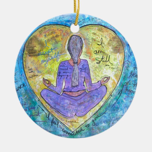 Yoga Ceramic Ornament (Front)