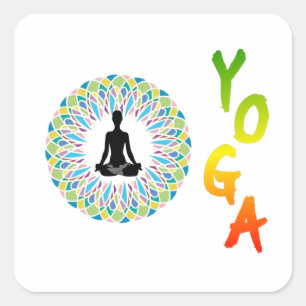 YOGA - CHAKRA AND MEDITATION SQUARE STICKER