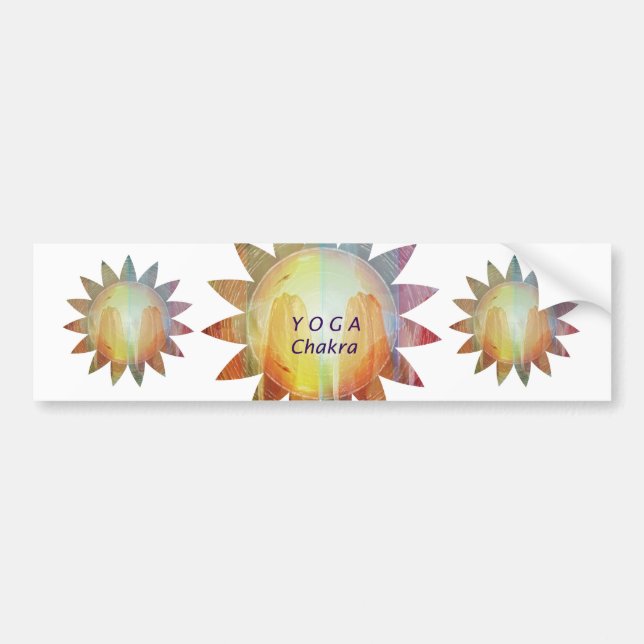 Yoga Chakra Bumper Sticker (Front)