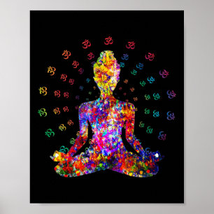 Yoga Chakra Spiritual Body System Meditation Poster