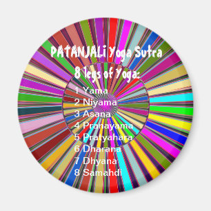 YOGA Checklist : 8 steps of PATANJALI SUTRA Magnet