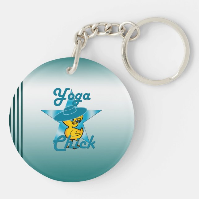 Yoga Chick #7 Key Ring (Back)