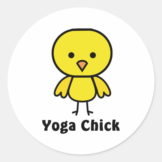 Yoga Chick Classic Round Sticker (Front)