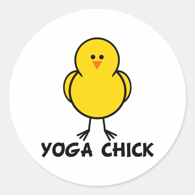 Yoga Chick Classic Round Sticker (Front)