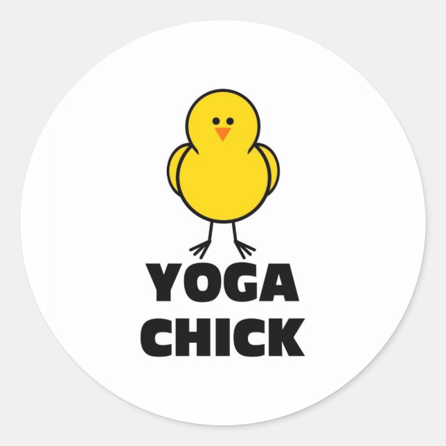 Yoga Chick Classic Round Sticker (Front)
