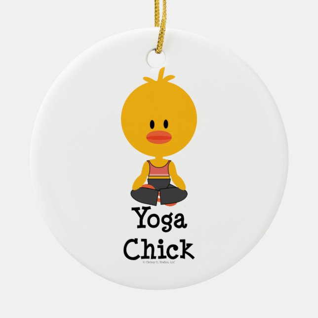 Yoga Chick Ornament (Front)