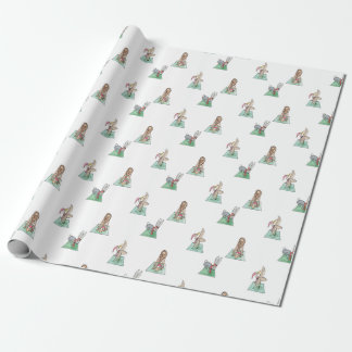 Yoga Christmas Animals Wrapping Paper
