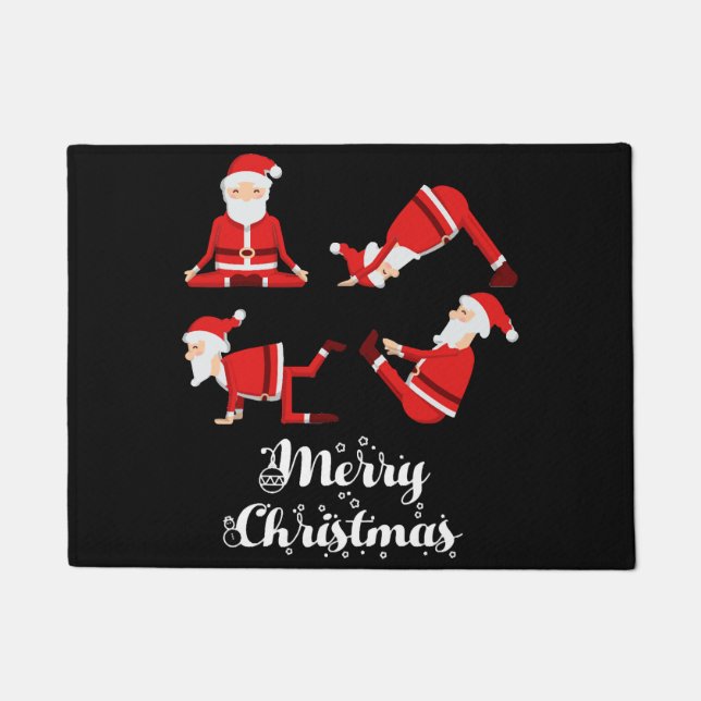 Yoga Christmas Fitness Doormat (Front)