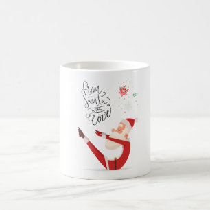 Yoga Christmas Santa Claus posing Yoga  Coffee Mug