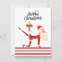 Yoga Christmas Santa Claus posing Yoga Holiday