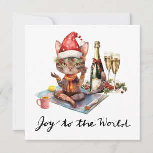 Yoga Christmas Santa Claus Posing yoga  Holiday Card