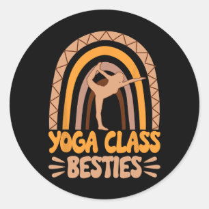 Yoga Cl Besties Bff Best Friends Bestie  Classic Round Sticker