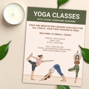 Yoga Classes Yoga Instructor Meditation Lessons Flyer