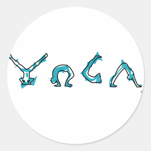 Yoga Classic Round Sticker (Front)