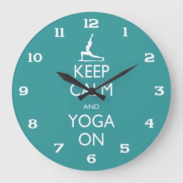 Yoga Clock - Keep Calm and Yoga ON (Front)