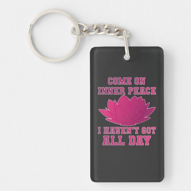 Yoga - Come On Inner Peace Key Ring (Front)