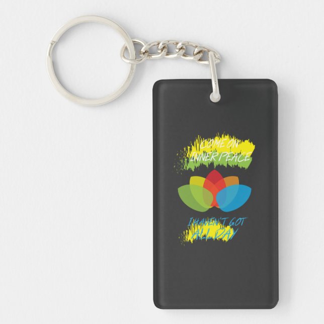 Yoga -  Come On Inner Peace Key Ring (Front)