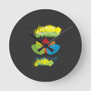 Yoga -  Come On Inner Peace Round Clock