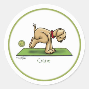 Yoga - Crane Classic Round Sticker