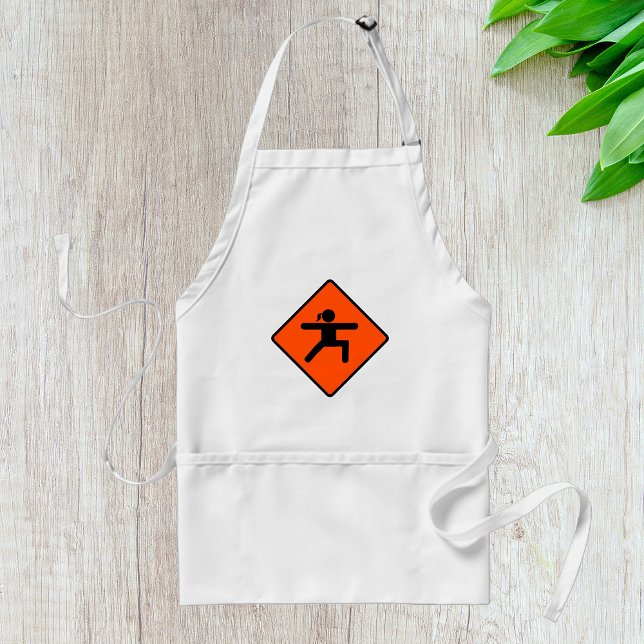 Yoga Crossing Sign Warrior Pose Stick Figure  Standard Apron (Creator Uploaded)