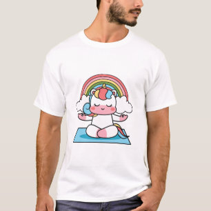 Yoga cute unicorn  T-Shirt