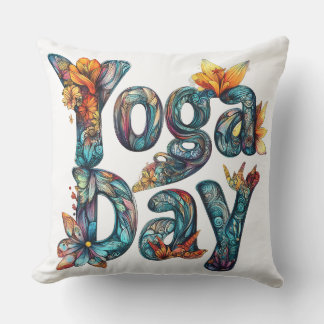 Yoga Day Decorative Pillow