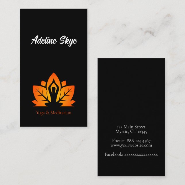 Yoga design business card (Front/Back)