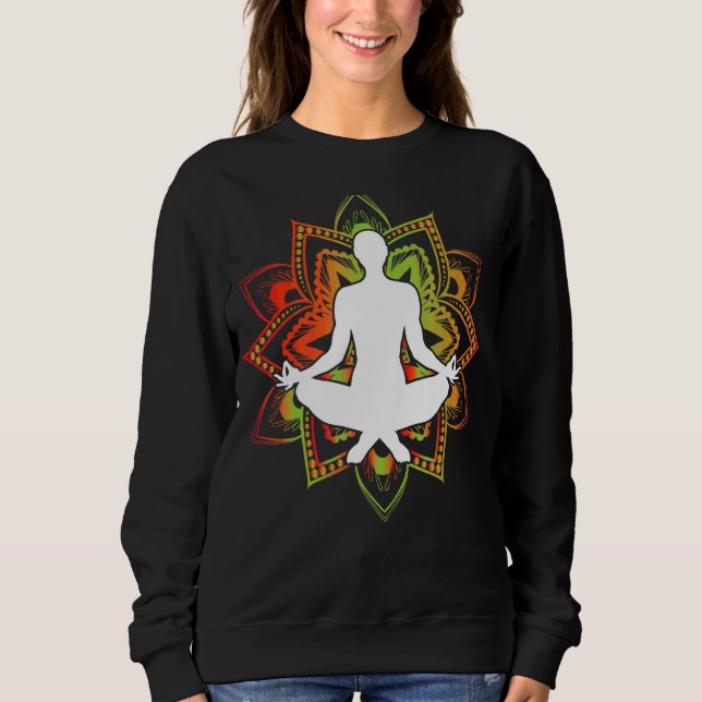 Yoga  Design Yoga Posture Pose Meditation Relaxati Sweatshirt (Front)