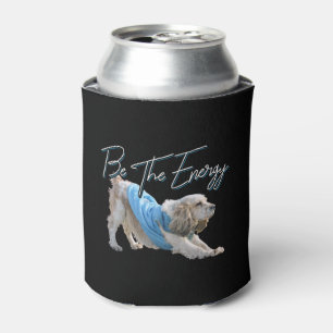 Yoga Downward Dog - Be The Energy Quote Can Cooler