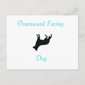 Yoga Downward Facing Dog Post Card