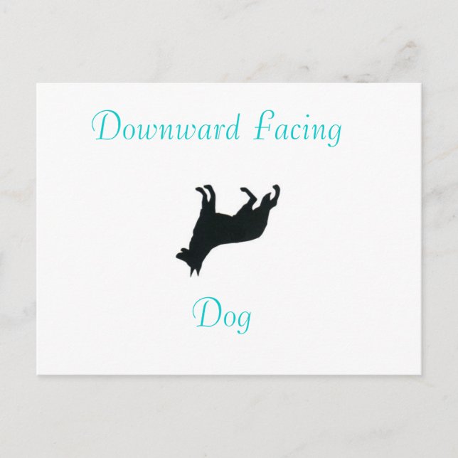 Yoga Downward Facing Dog Post Card (Front)