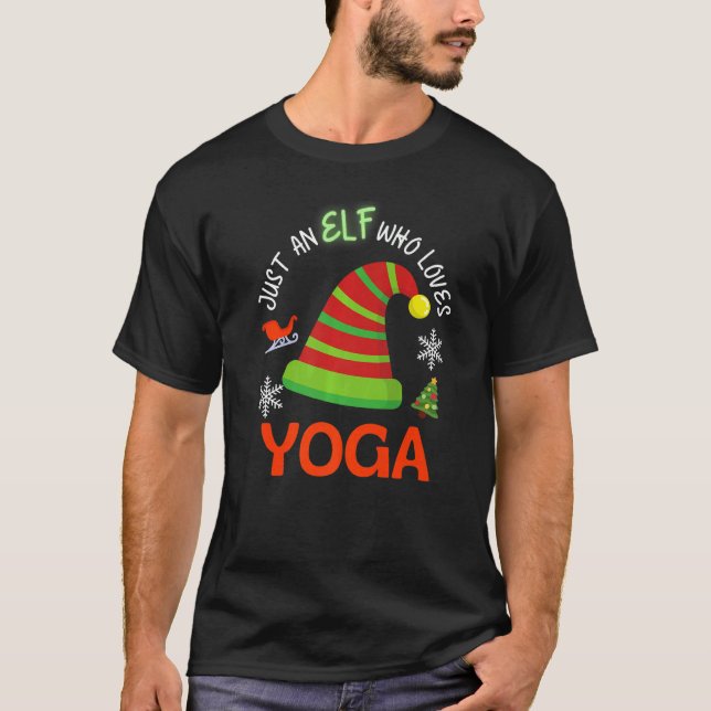 Yoga Elf Christmas Party Matching Family T-Shirt (Front)