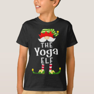 Yoga Elf Group Christmas Funny Pajama Party T-Shirt