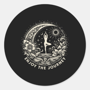 Yoga Enjoy The Journey  Classic Round Sticker